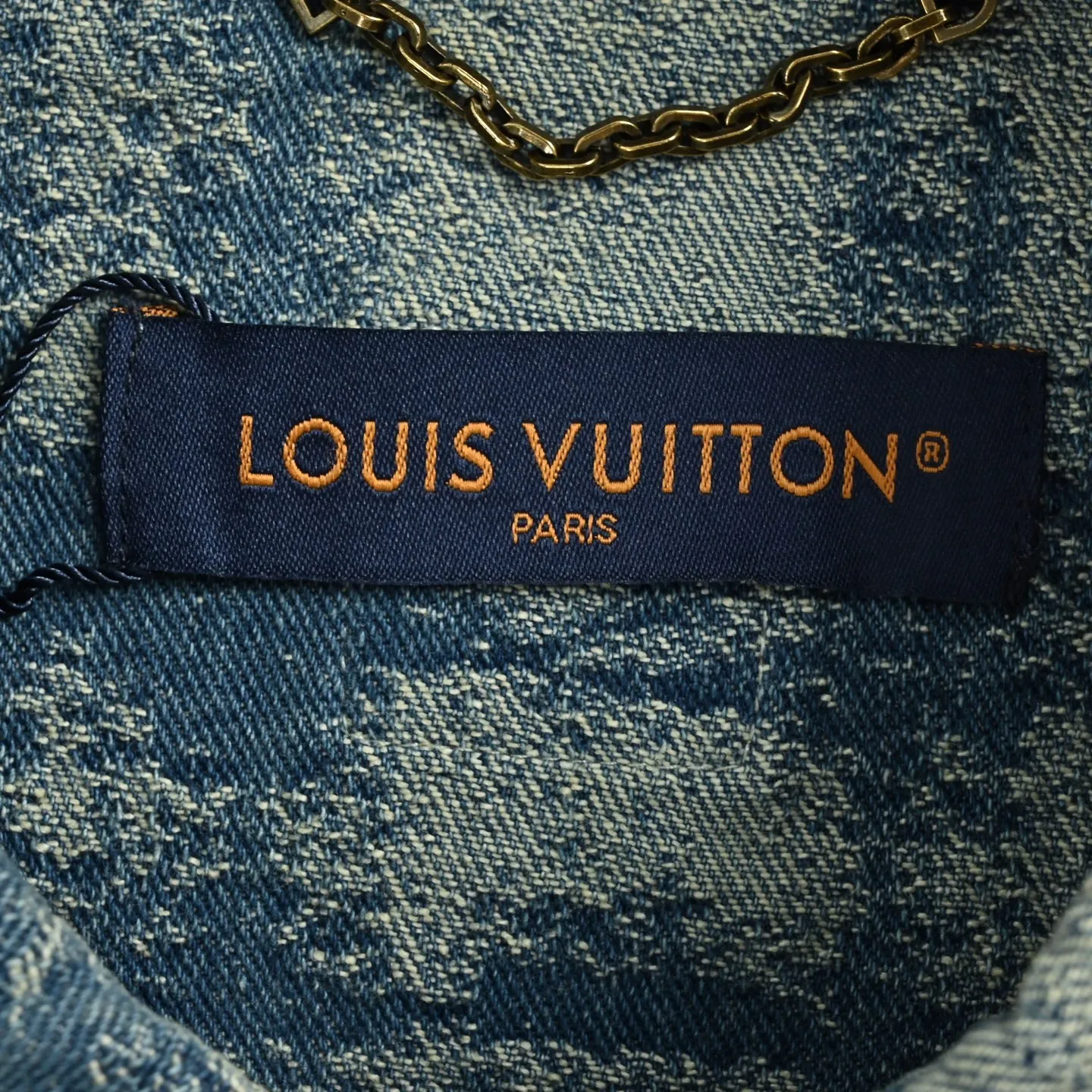 Louis Vuitton/Louis Vuitton presbyopic logo gradient denim short-sleeved shirt